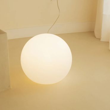 New Garden Buly 40 - vloerlamp met kabel - Ø 40 x 35 cm - 7W LED incl. - doorschijnend limoen