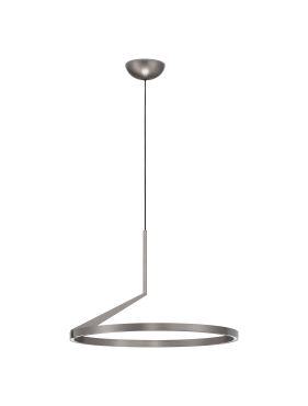 Nova Luce Tilia - hanglamp - Ø 60 x 250 cm - 31W dimbare LED incl. - mistig nikkel