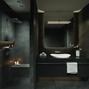 Maxlight Longbeam - spiegellamp - 90 x 7,5 x 7,5 cm - 9W LED incl. - IP54 - wit