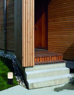 Nova Luce Noten - tuinpaal - Ø 9 x 20 cm - 10W LED incl. - IP65 - zandzwart