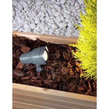 Nova Luce Inside - grondspot op piek - 36 cm - IP54 - donkergrijs