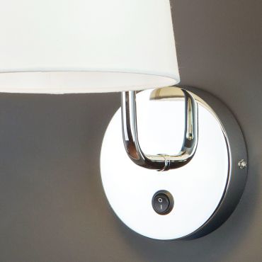 Maxlight Chicago - wandverlichting - 20 x 29 x 32 cm - chroom en wit