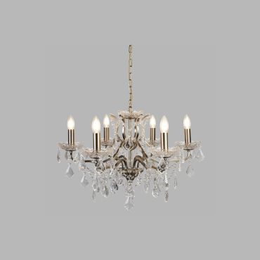 Searchlight Paris - luster - Ø 70 x 135 cm - antiek messing