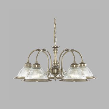 Searchlight American Diner - hanglamp - Ø 62 x 82 cm - antiek messing