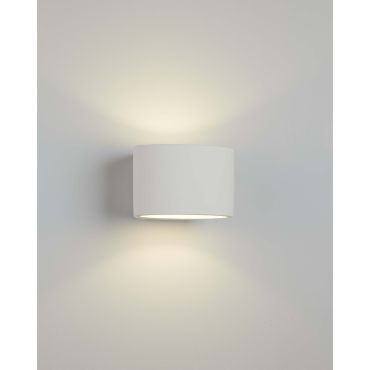 Searchlight Gypsum - overschilderbare wandverlichting - 15 x 10 cm - wit
