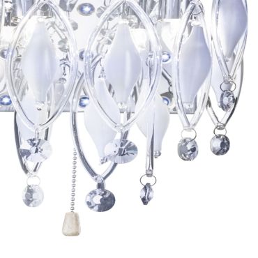 Searchlight Spindle - wandverlichting met trekschakelaar - 20 x 24,5 cm - 1W LED incl. - chroom