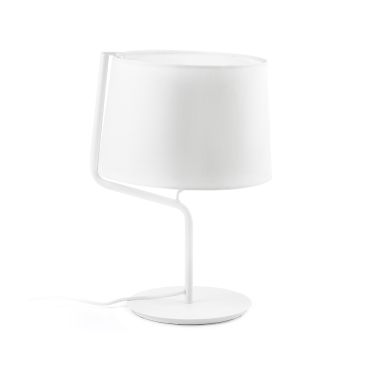 Faro Berni - tafellamp - Ø 31 x 45 cm - mat wit