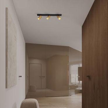 Nova Luce Zelos - opbouwspot 3L - 60 x 13,7 x 6 cm - goud