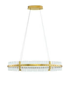 Nova Luce Kezo - hanglamp - Ø 90 x 130 cm - 45W dimbare LED incl. - goud