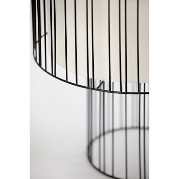 Faro Linda - tafellamp - Ø 40 x 47 cm - zwart en beige