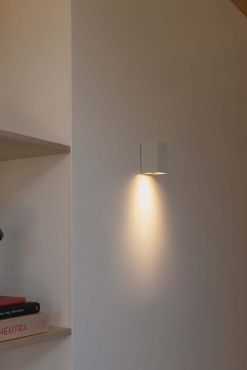 Faro Lune - wandlamp - 8 x 10 x 6,5 cm - wit