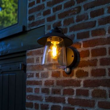 Lutec Cate - buiten wandlamp - 17,6 x 22 x 22 cm - IP44 - antiek zwart