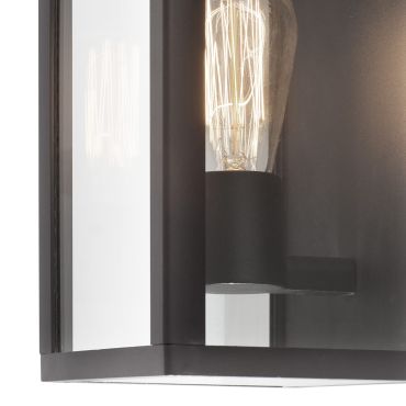 Nova Luce Zest - buiten wandlamp - 17 x 18 x 28 cm - IP54 - donkergrijs