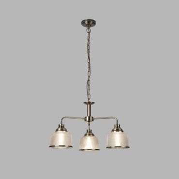 Searchlight Bistro II - hanglamp - Ø 56 x 88 cm - antiek messing