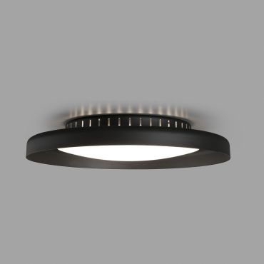 Faro Dolme - plafondverlichting - Ø 40 x 7 cm - 24W LED incl. - mat zwart
