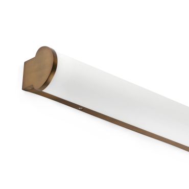 Faro Danubio - wandverlichting - 57,5 x 8 x 9 cm - 18W LED incl. - IP44 - brons