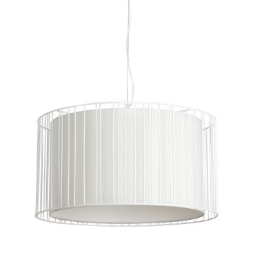 Faro Linda - hanglamp - Ø 50 x 27 cm - mat wit