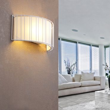 Faro Linda - wandverlichting - 38 x 15 x 16 cm - mat wit