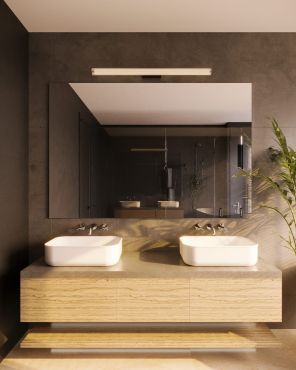 Maxlight Fayette - opbouw wandlamp - 12 x 6 x 91 cm - 18W LED incl. - IP44 - zwart