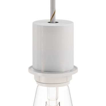 Creative Cables - E27 fitting met kabelklem  - Ø 5,6 x 5,1 cm - wit