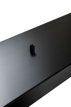 Perluci - plafondplaat voor 5 lichtpunten - 140 x 25 x 2,5 cm - zwart