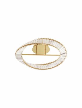 Nova Luce Aurelia - plafondlamp - Ø 60 x 15 cm - 35W dimbare LED incl. - goud