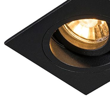 Zuma Line Chuck DL vierkant Next - inbouwspot - 92 x 92 mm, Ø 80 mm inbouwmaat - zwart