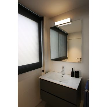 Faro Danubio - wandverlichting - 39,5 x 8 x 9 cm - 12W LED incl. - IP44 - glanzend chroom