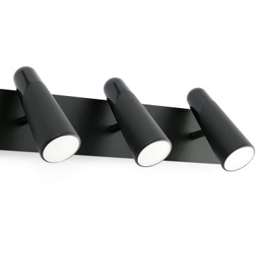 Faro Lao - opbouwspot 3L - 42 x 12 x 14 cm - 3 x 4,5W LED incl. - mat zwart