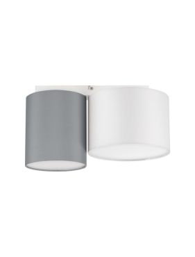 Nova Luce - Bryson - plafondlamp - 35 x 20 x 17 cm - wit en grijs