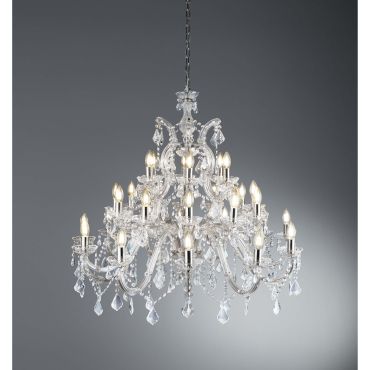 Searchlight Marie Therese - luster - Ø 98 x 150 cm - chroom