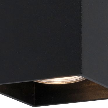 Zuma Line Sandy WL Square Next - wandverlichting - 8 x 10 x 14 cm - zwart