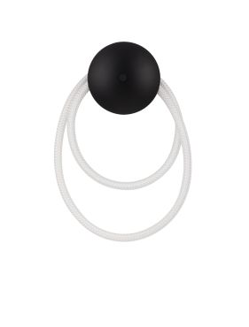 Nova Luce Ilane - wandlamp - Ø 32 x 50 cm - 17W LED incl. - zandzwart en wit