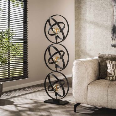 Vico Galaxy - vloerlamp - 155 cm - zwart