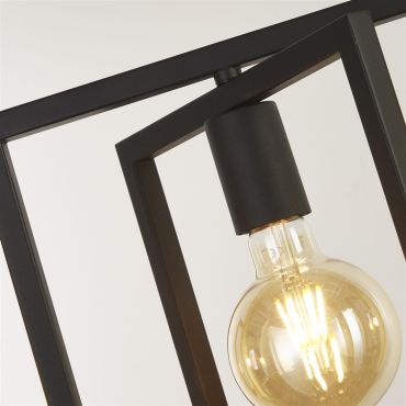 Searchlight Plaza - hanglamp - 114 x 150 cm - mat zwart