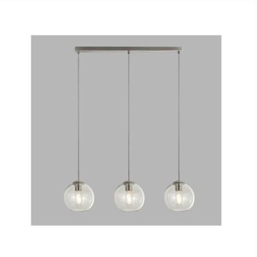 Searchlight Pendants - hanglamp - 80 x 20 x 150 cm - satijn zilver