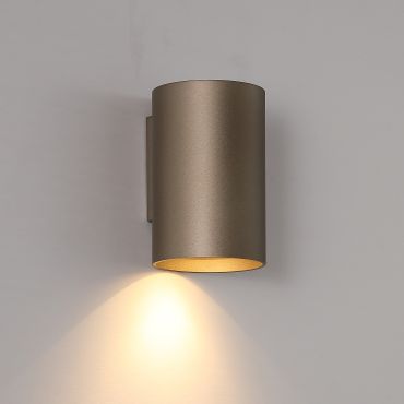Searchlight Round - wandlamp - Ø 6,5 x 10 cm - beige