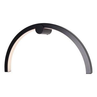 Maxlight Trio Arc - opbouw wandlamp - 60 x 11 x 30 cm - 16W LED incl. - IP44 - zwart