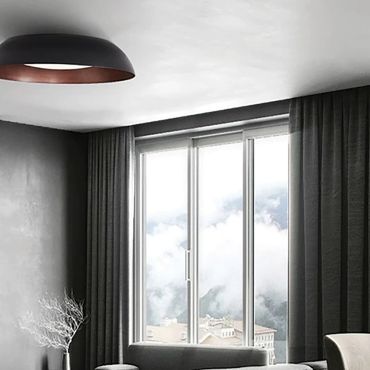 VK Lighting Enya - plafondlamp - Ø 50 x 10 cm - 40W dimbare LED incl. - bruin