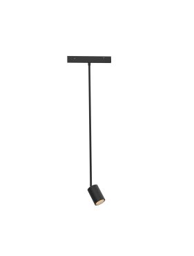 Nova Luce Ultra Slim - rail hanglamp - Ø 4,5 cm x 60 cm - 5W LED incl. - zwart