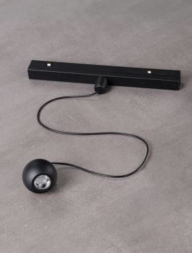 Nova Luce Ultra Slim - rail hanglamp - 19,5 x 3,4 cm - 12W LED incl. - warm witte lichtkleur - zwart
