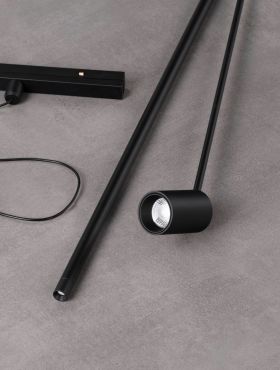 Nova Luce Planet 24V - hanglamp - Ø 1,5 x 150 cm - 5W LED incl. - zwart