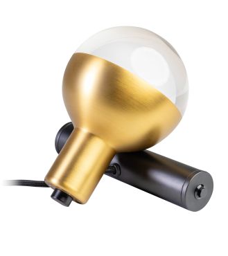 ETH Drop - tafel- of wandlamp met schakelaar - Ø 10 x 15 cm - zwart en goud
