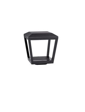 Nova Luce Opu - sokkellamp - 24 x 26 x 24 cm - 15W LED incl. - IP65 - donker antraciet