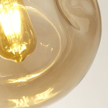 Searchlight Punch - hanglamp - 146,5 x 120 cm - zwart en champagne