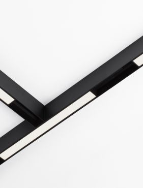Nova Luce Buxton L - armatuur voor magnetisch railsysteem - 40,7 x 3,4 x 11,6 cm - 22W dimbare LED incl. - kantelbaar - zandzwart