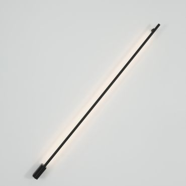 Nova Luce Gropius - wandverlichting - 120 x 7 x 3,5 cm - 20W LED incl. - zand zwart