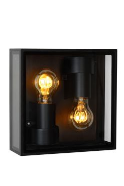 Lucide Dukan - plafond/wandverlichting - 22 x 8,7 x 22 cm - IP65 - zwart