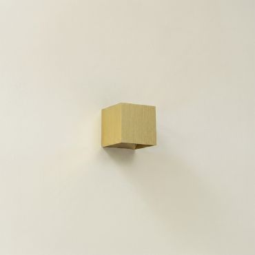 Artdelight Gymm - wandverlichting - 10 x 10 x 10 cm - mat goud
