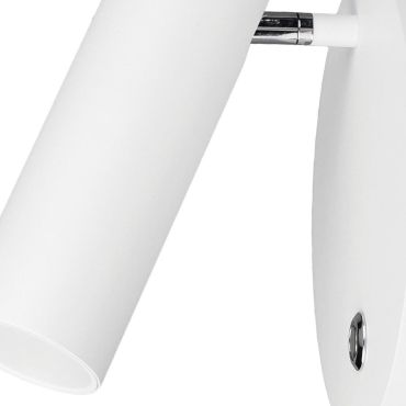 Nova Luce Umberto - wandlamp met schakelaar - Ø 15 x 15 cm - wit